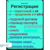 Регистрация , миграционка, кирди-чыкты